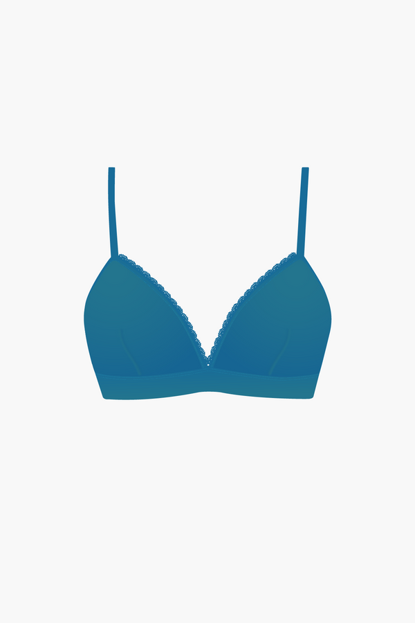 Callie Peacock Blue Triangle Bra