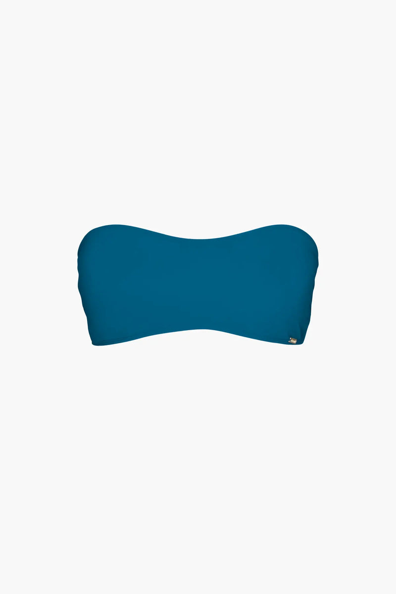 Nérée Peacock Blue Bandeau Bikini Top 