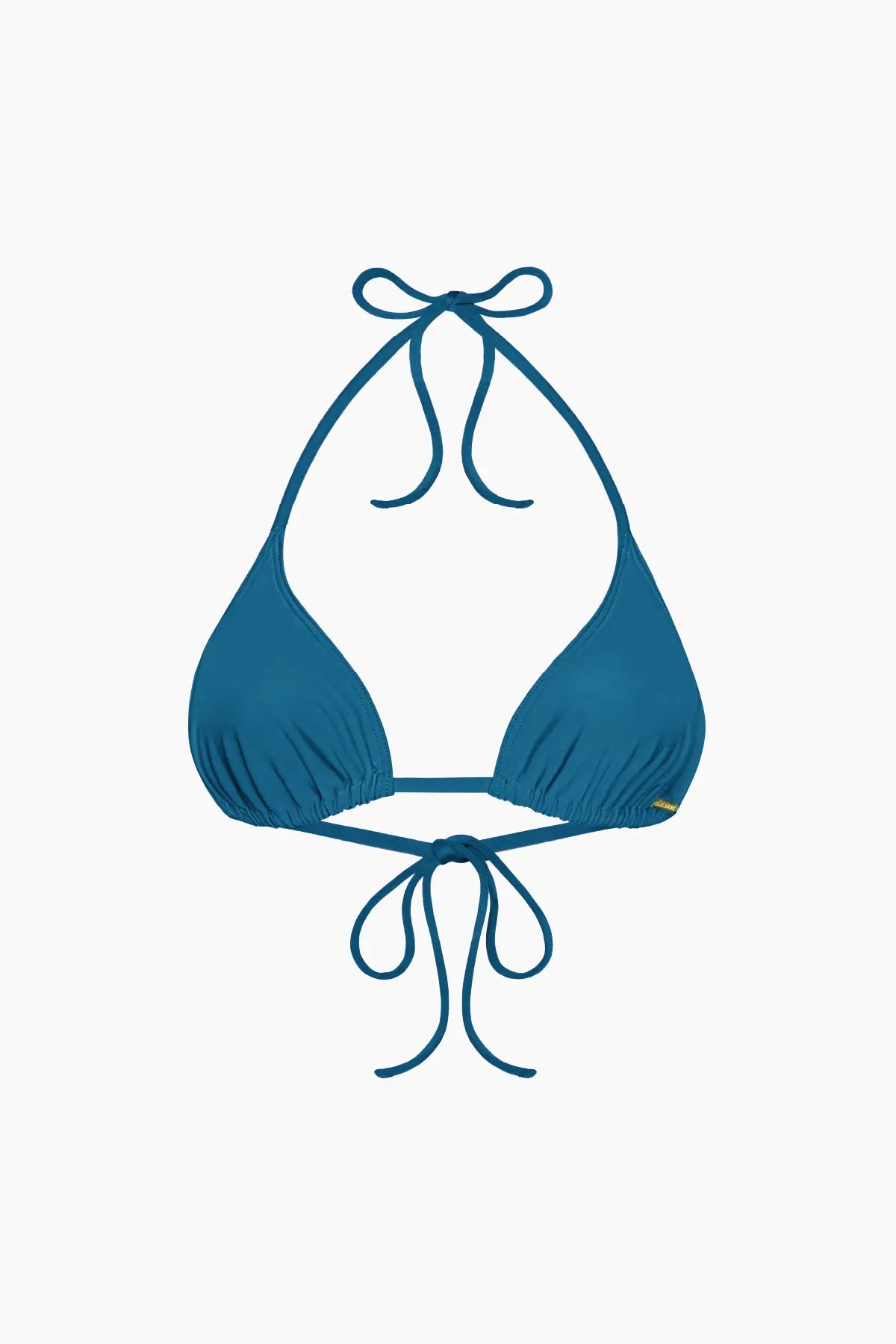 Nérée Peacock Blue Tie-Triangle Bikini Top