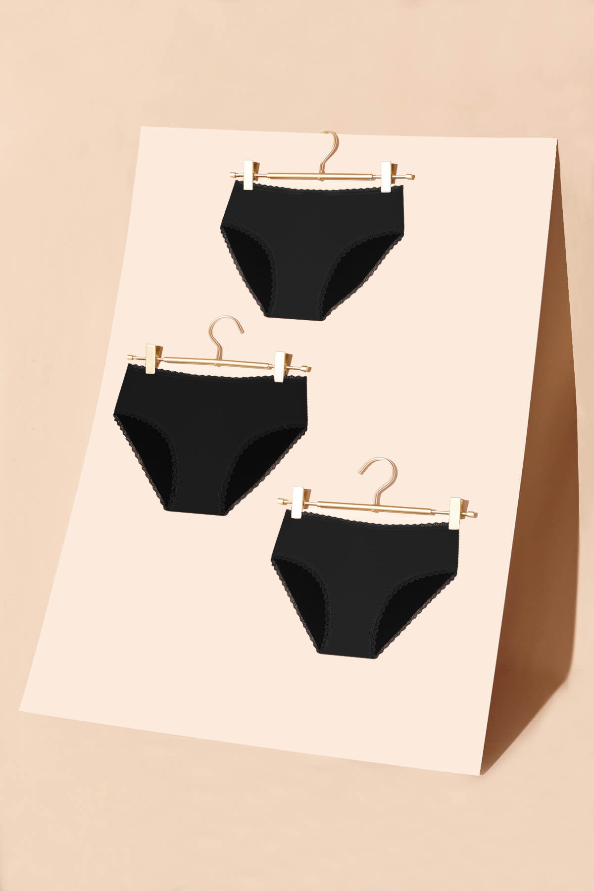 Pack Trio - 3 Shortys Callie Coton Noirs