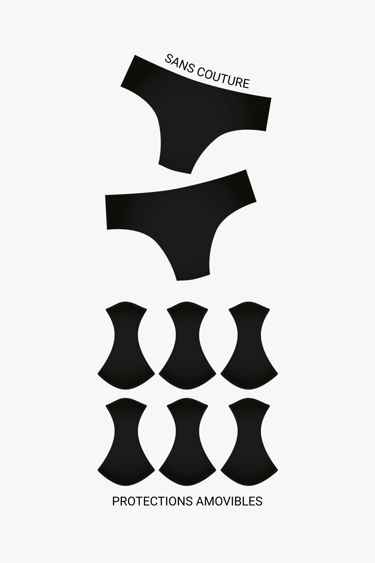 Pack Duo - 2 Culottes Artémis et 6 Protections Amovibles