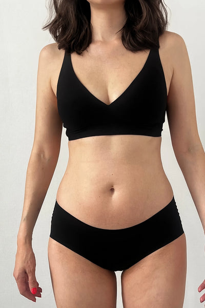 Shorty Sans Couture Plume Noir